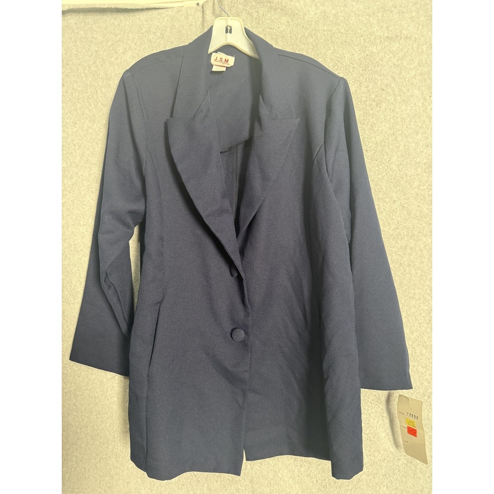 Vintage J.S.M Blazer Womens XX-Large Navy New Yorker 2‎ Button Plus USA